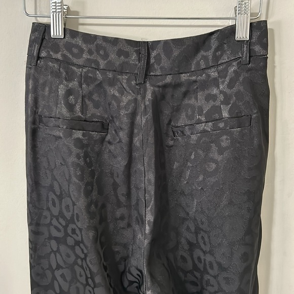 SEN Eden Jogger Pant Black Red Stripe Leopard Print Silky Pockets Sz XS - Picture 5 of 12